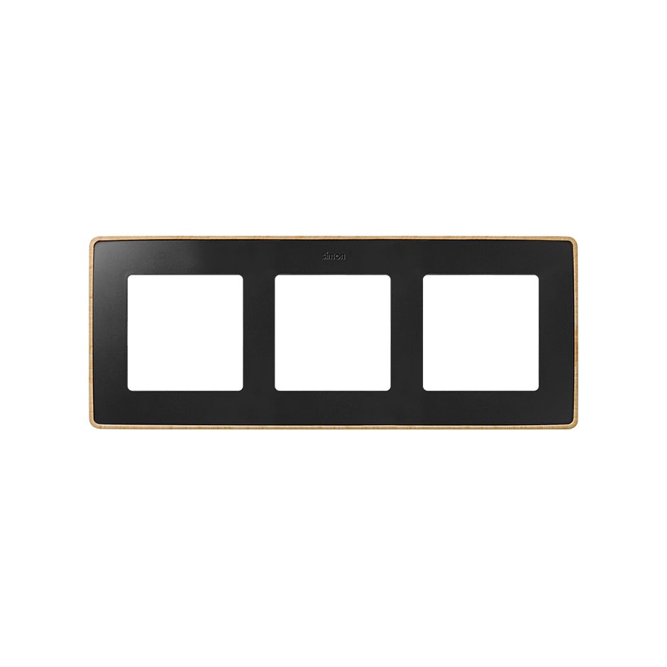 8201630-271 - Marco para 3 elementos grafito base madera haya Simon 82 Detail Select
