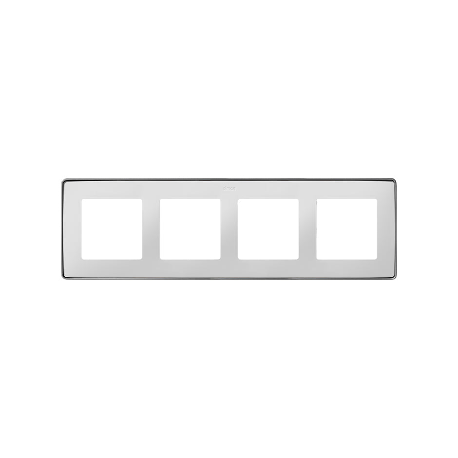 8201640-243 - Marco para 4 elementos blanco base aluminio Simon 82 Detail Select