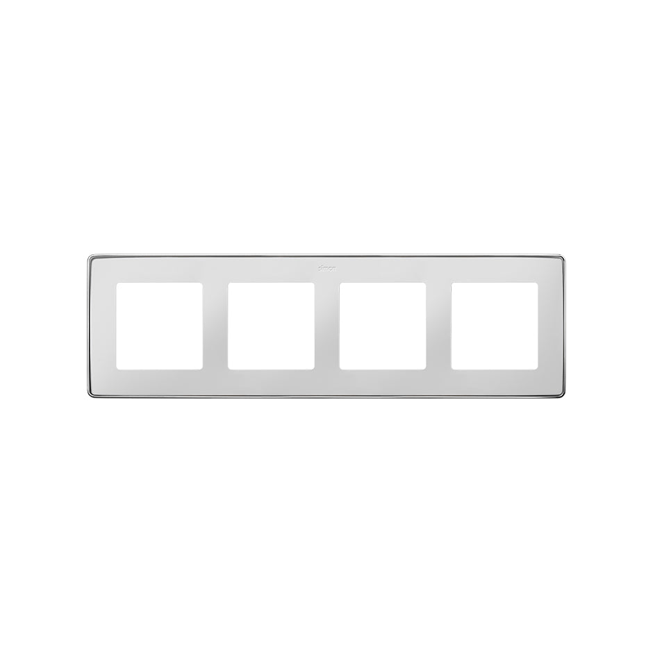 8201640-244 - Marco para 4 elementos blanco base cromo Simon 82 Detail Select