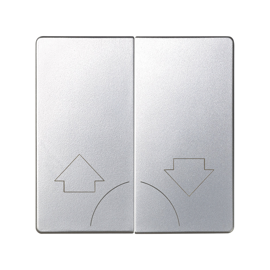 82029-93 - Tecla doble para mecanismo de persianas sin enclavamiento de seguridad aluminio frío Simon 82 Detail