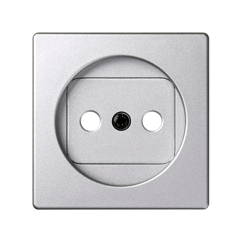 82040-93 - Tapa con dispositivo de seguridad para la base de enchufe bipolar aluminio frío Simon 82 Detail