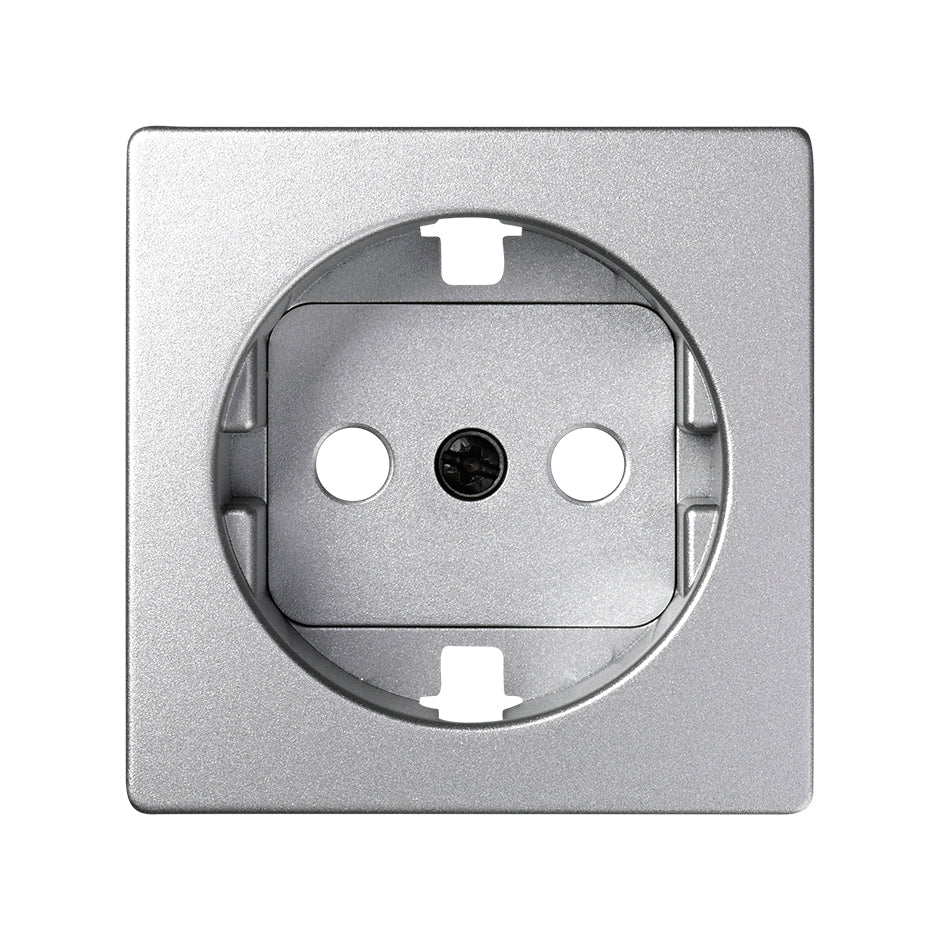 82041-93 - Tapa con dispositivo de seguridad para la base de enchufe schuko aluminio frío Simon 82 Detail