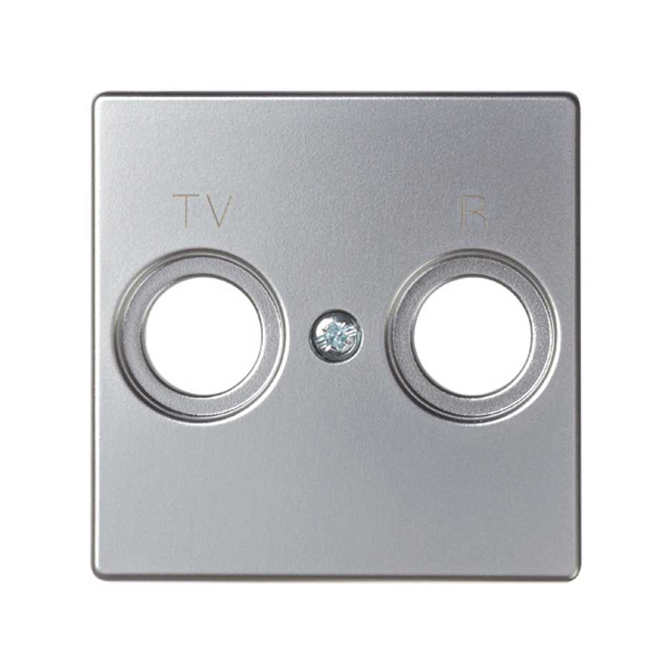 82053-33 - Placa para tomas inductivas de R-TV aluminio Simon 82