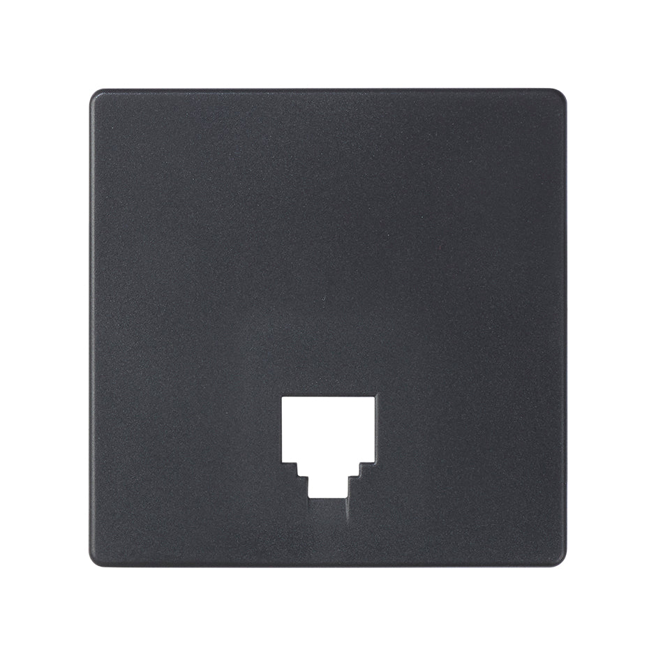 82062-68 - Placa para tomas telefónicas con conectores RJ11 y RJ12 grafito Simon 82