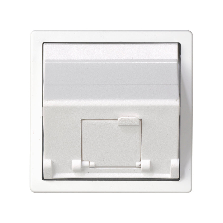 82578-30 - Placa de voz y datos inclinada con guardapolvo para 1 conector RJ45 blanco Simon 82