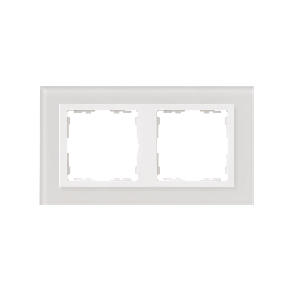 82627-30 - Marco para 2 elementos cristal blanco interior blanco Simon 82 Nature