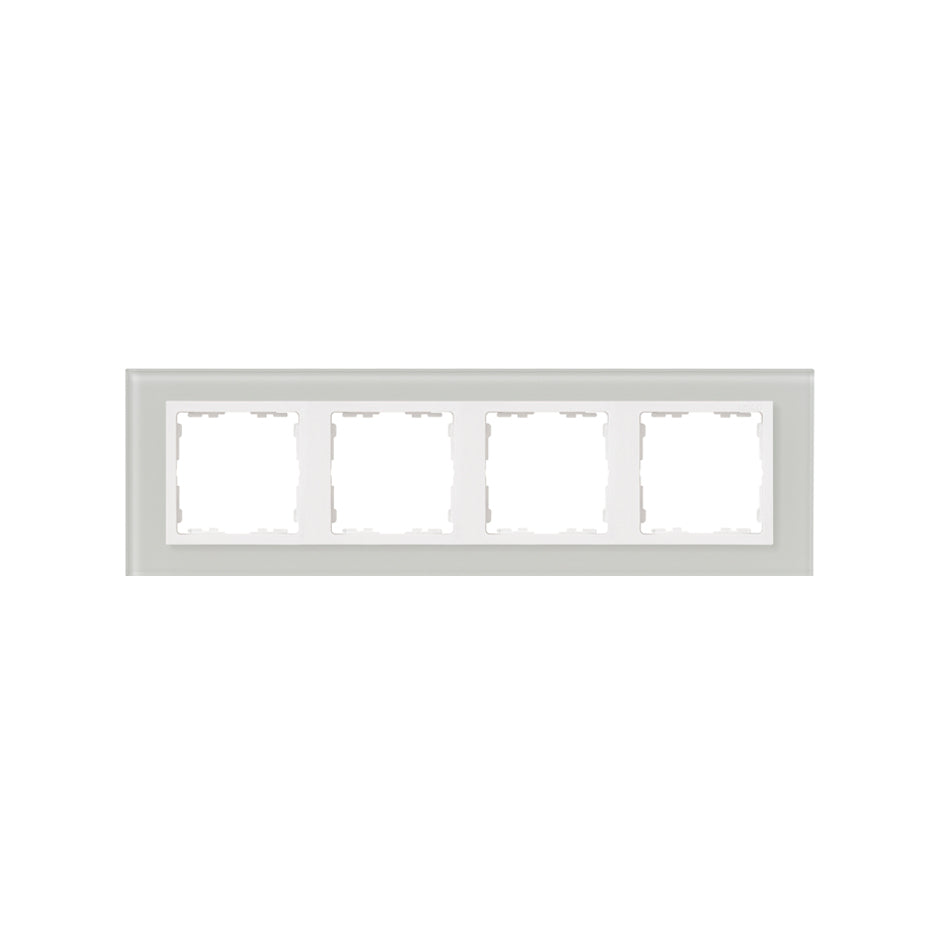 82647-60 - Marco para 4 elementos cristal natural interior blanco Simon 82 Nature