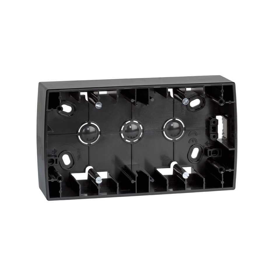 82761-38 - Caja de superficie alta para 2 elementos grafito Simon 82