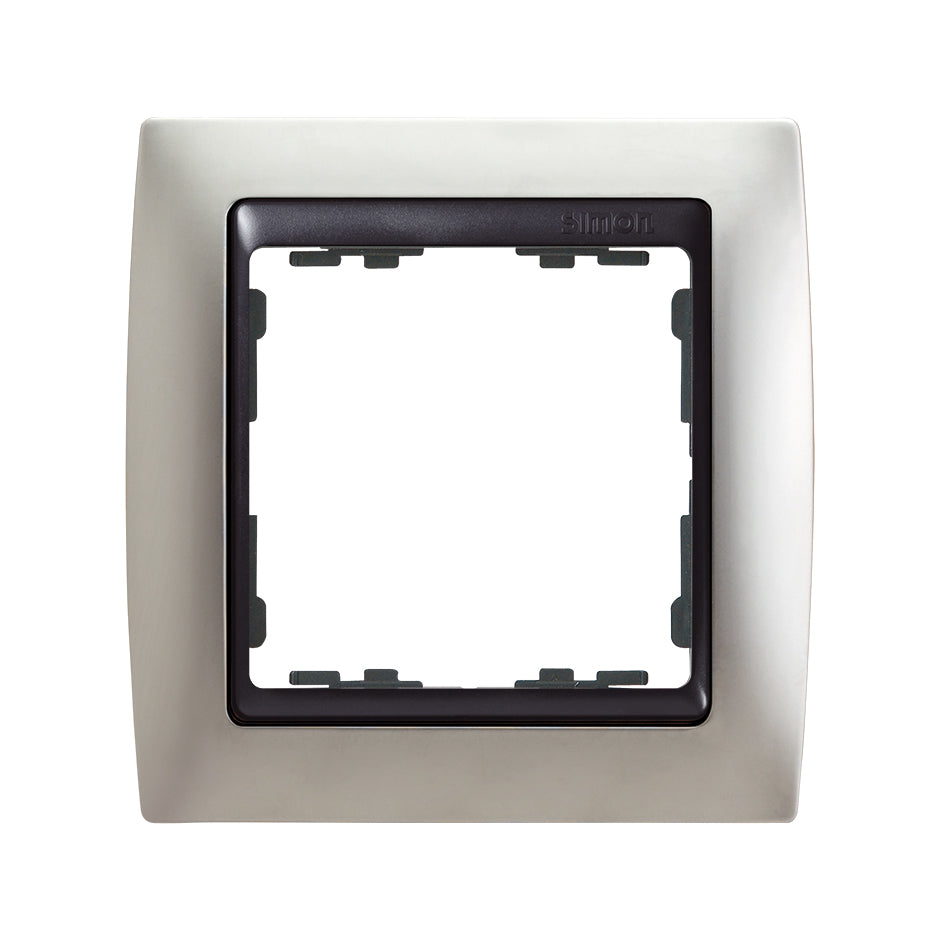 82814-33 - Marco para 1 elemento aluminio mate interior grafito Simon 82