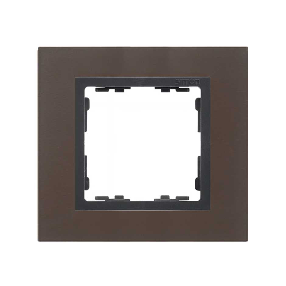 82817-38 - Marco para 1 elemento plomo interior grafito Simon 82 Nature