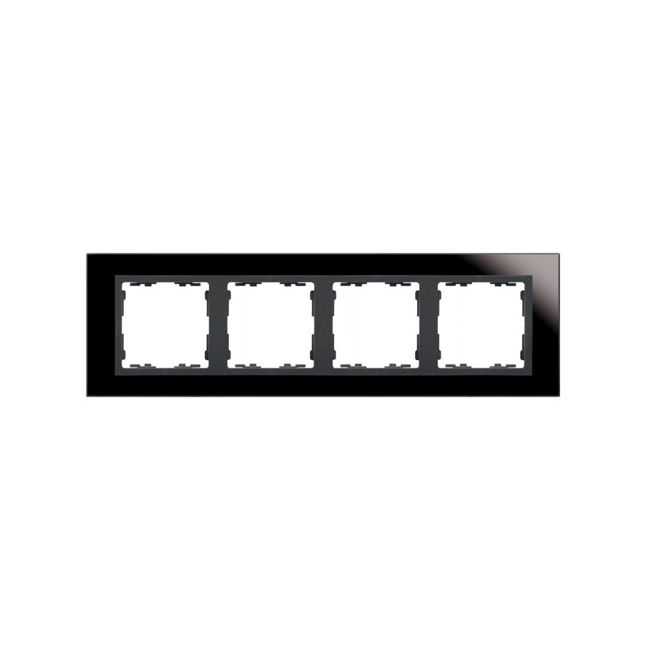 82847-32 - Marco para 4 elementos cristal negro interior grafito Simon 82 Nature