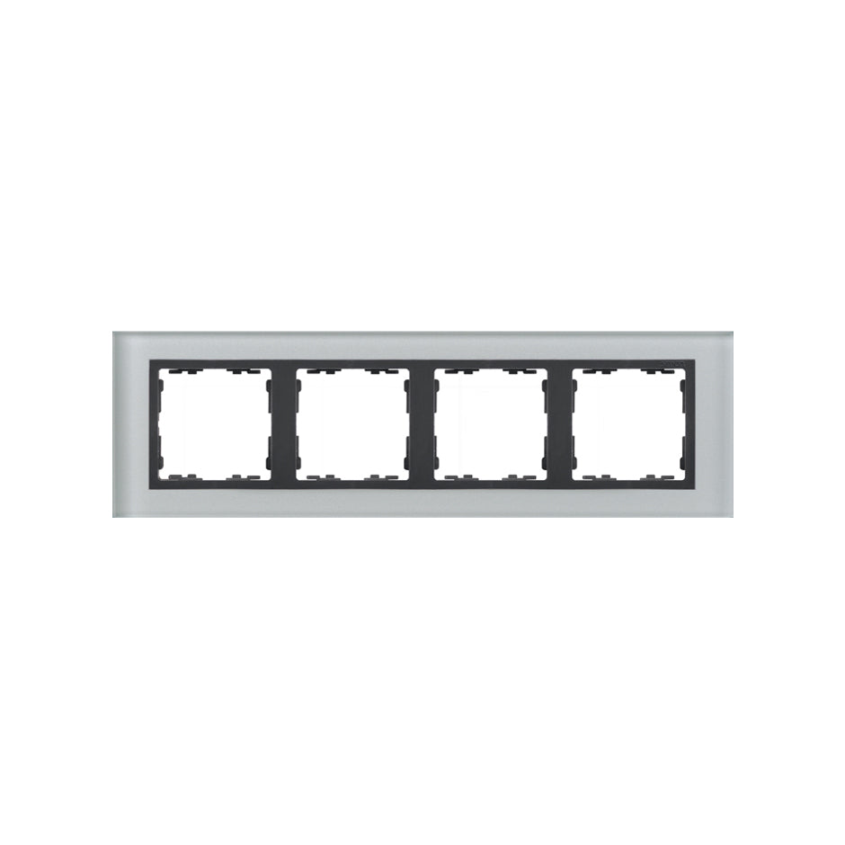 82847-35 - Marco para 4 elementos cristal gris interior grafito Simon 82 Nature