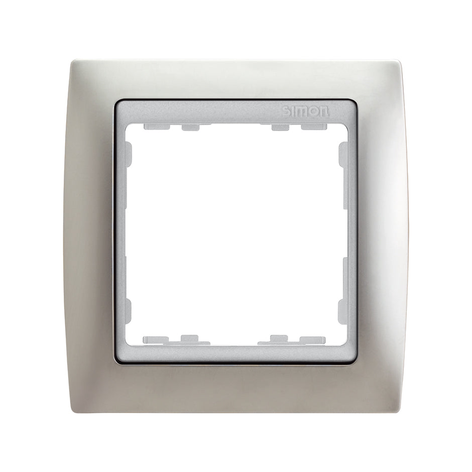 82914-33 - Marco para 1 elemento aluminio mate interior aluminio Simon 82