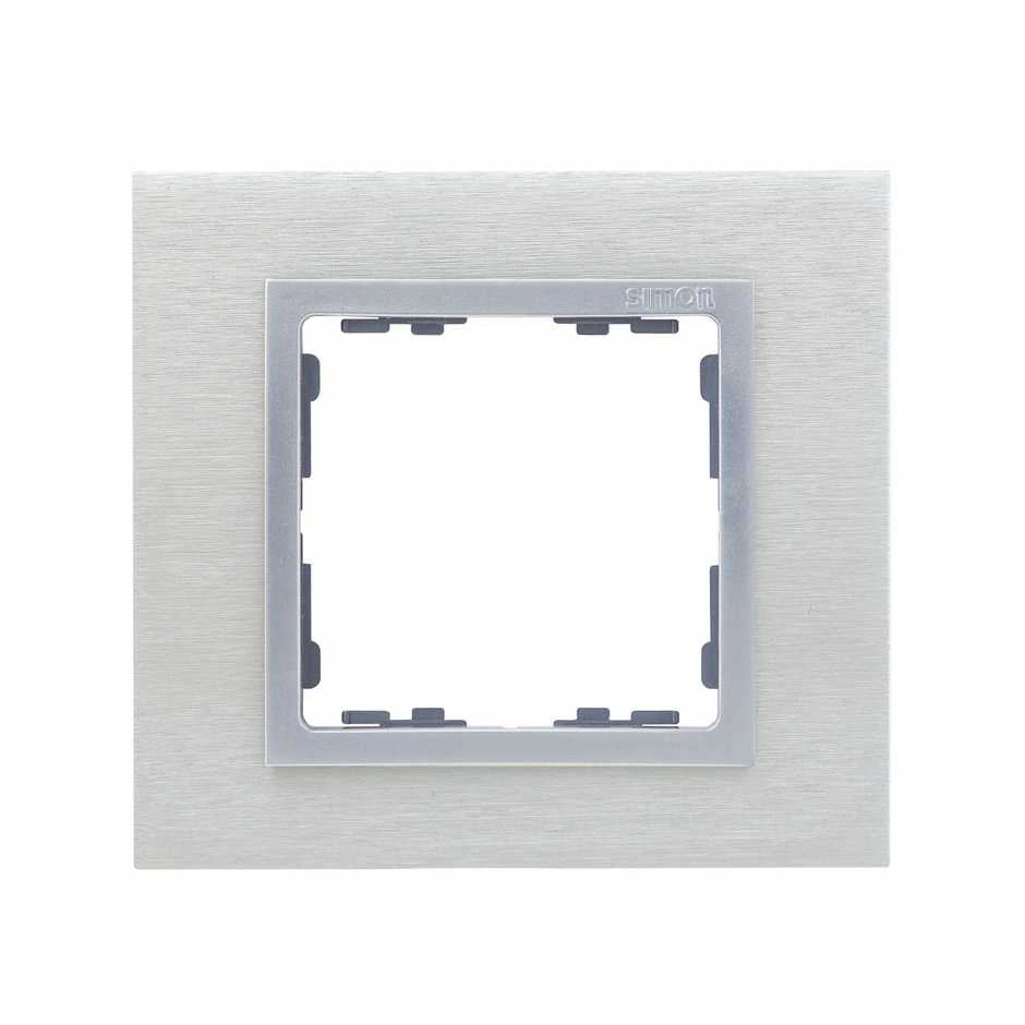 82917-34 - Marco para 1 elemento inox mate interior aluminio Simon 82 Nature
