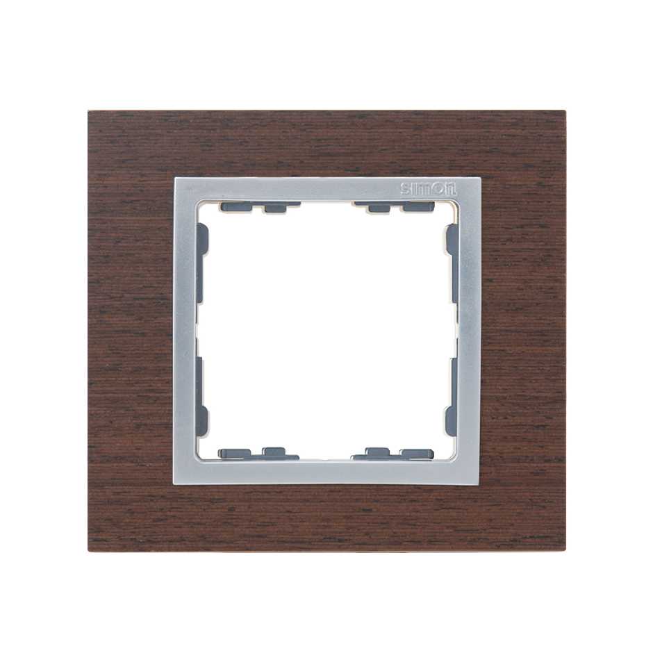 82917-65 - Marco para 1 elemento wengué interior aluminio Simon 82 Nature
