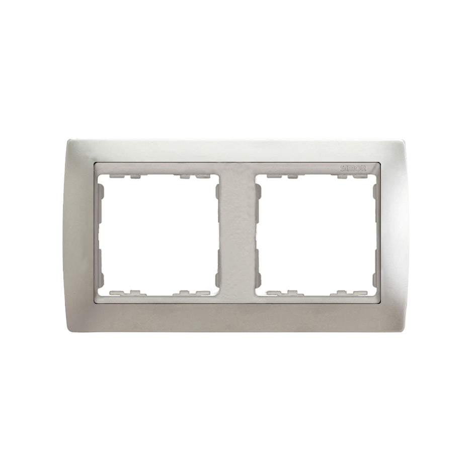 82924-33 - Marco para 2 elementos aluminio mate interior aluminio Simon 82