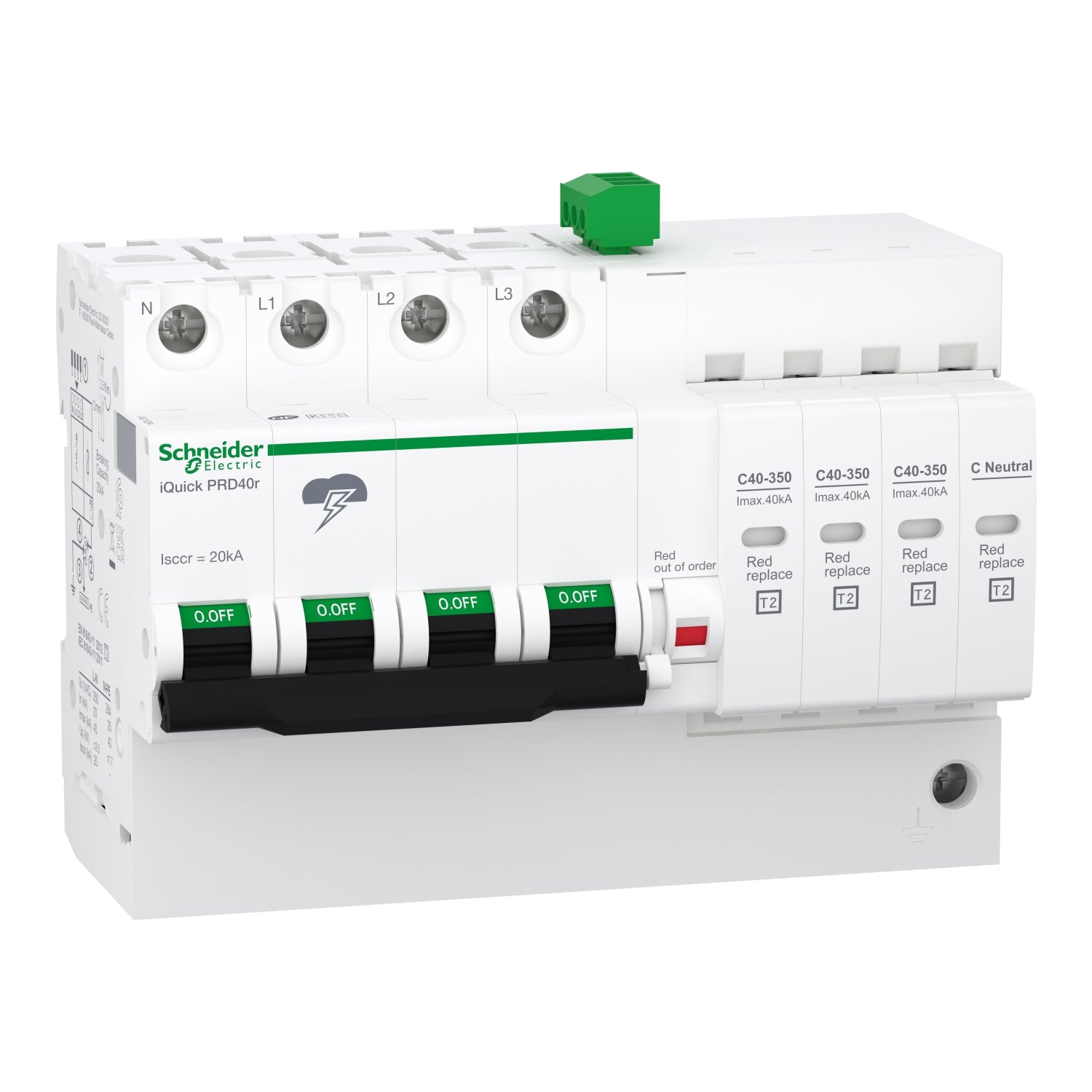 A9L16294 - Protector Sobretensiones Transitorias Quick PRD40r 3P+N