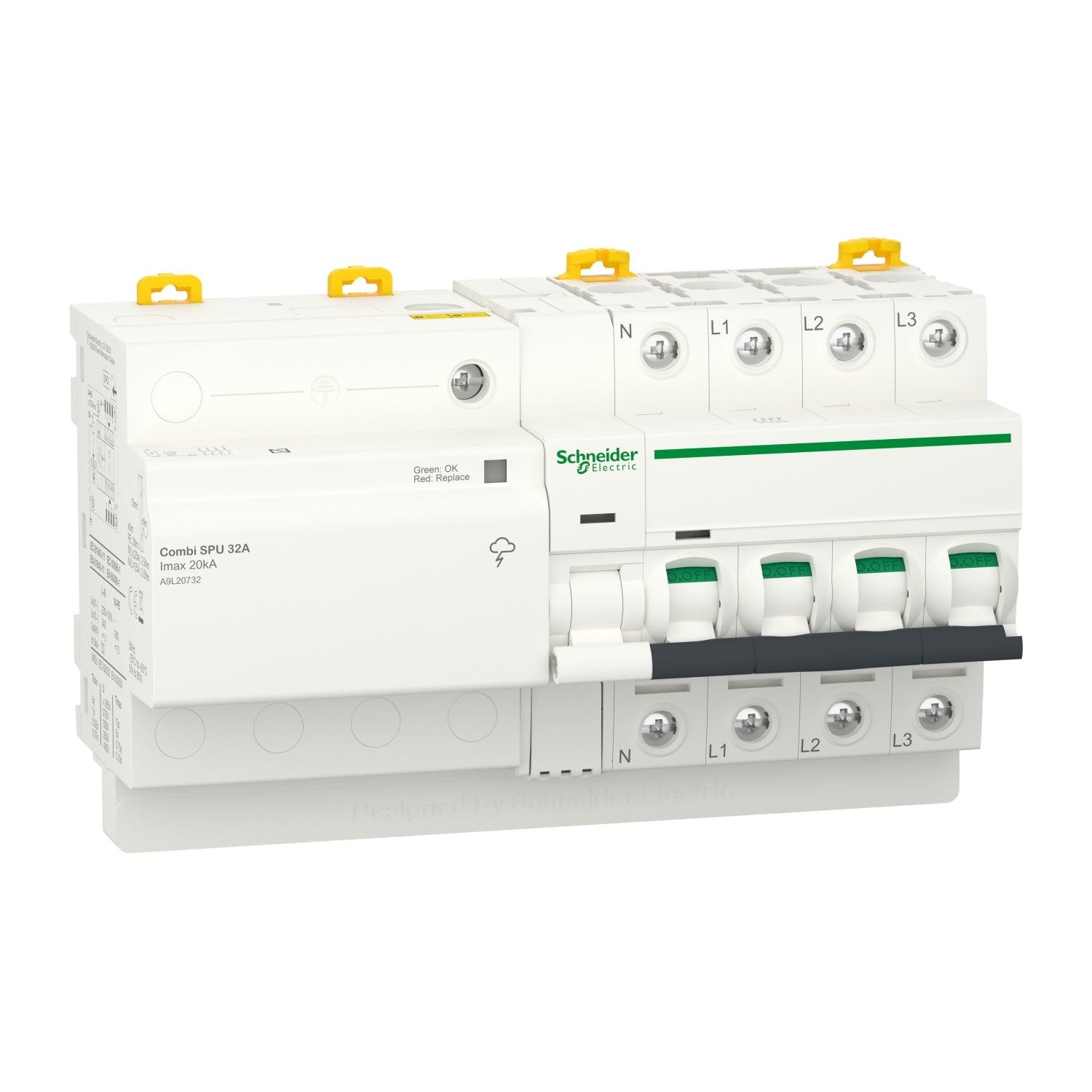 A9L20732 - Protector Sobretensiones Permanentes y Transitorias IGA Acti9 Combi SPU 3P+N 32A
