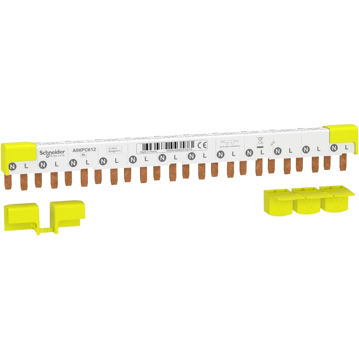 A9XPC612 Peine cuadro eléctrico DPN 1P+N Acti9 12 módulos Schneider