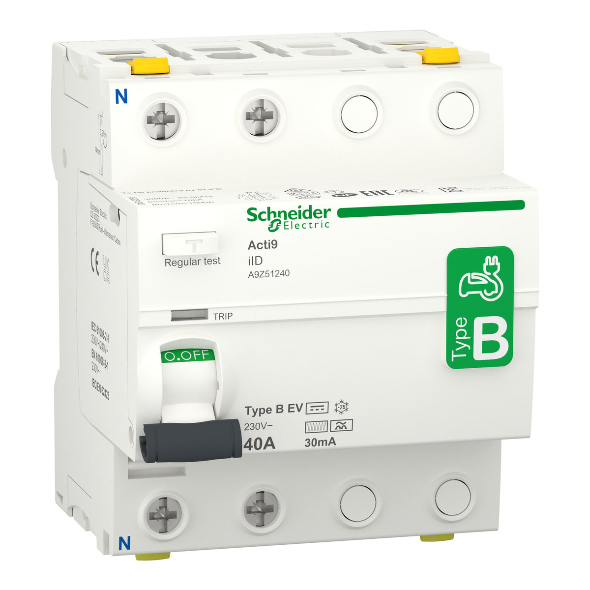 A9Z51240 Diferencial Superinmunizado iID 2P 40A 30mA B-EV Schneider