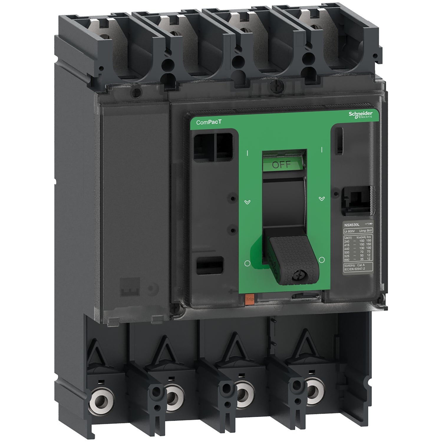 C63N4 - Bloque de Corte Caja Moldeada ComPacT NSX630N 50kA AC 4P 630A Schneider
