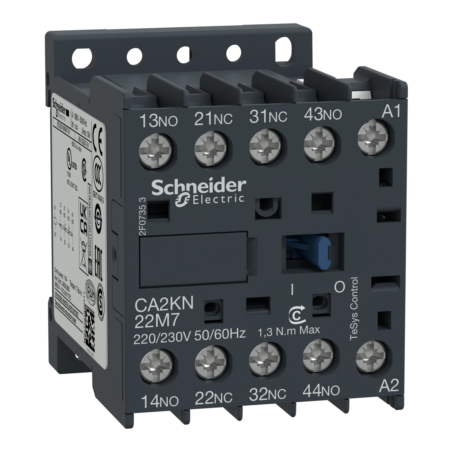 CA2KN22Q7 - Contactor Auxiliar TeSys K 2NA+2NC 10A 380-400V AC Schneider