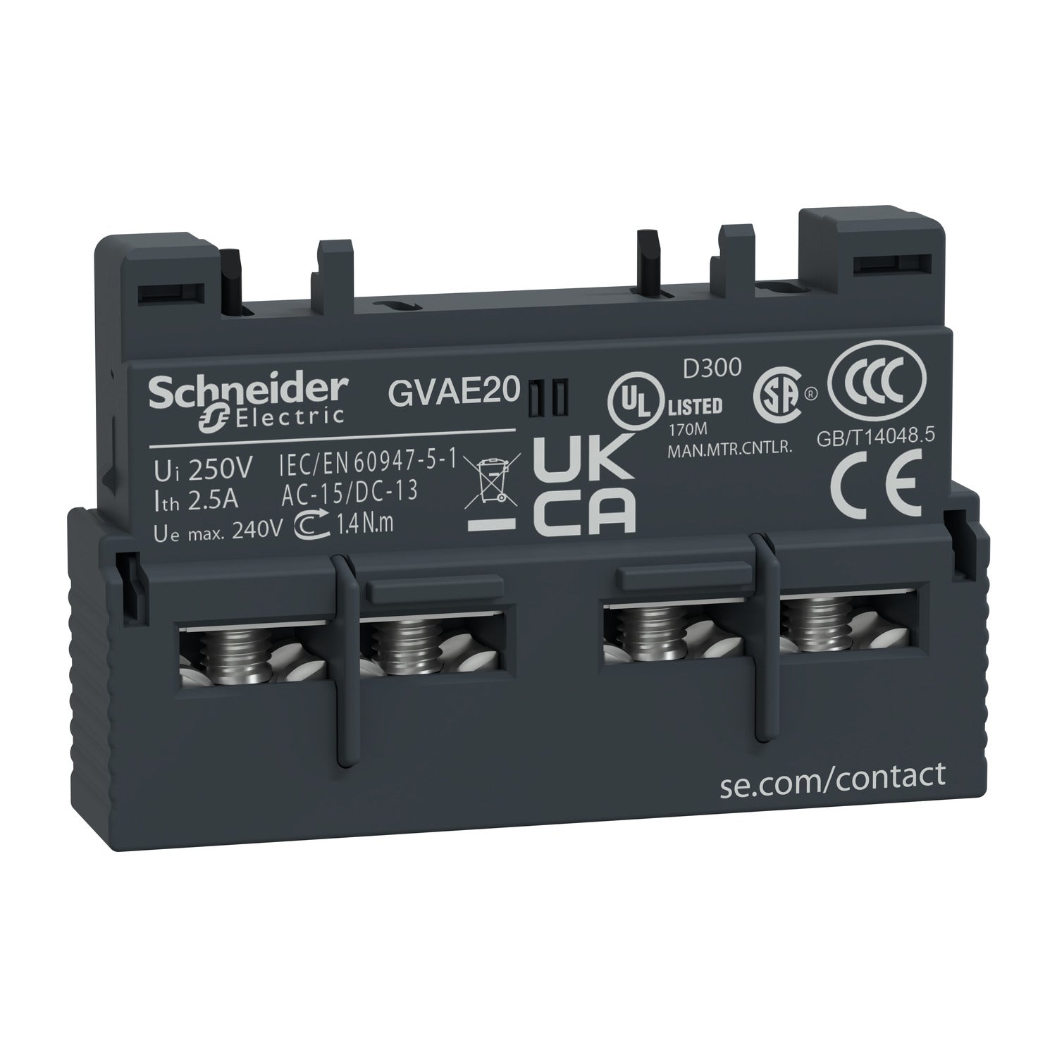 GVAE20 - Contacto Auxiliar TeSys GV2 NA Schneider