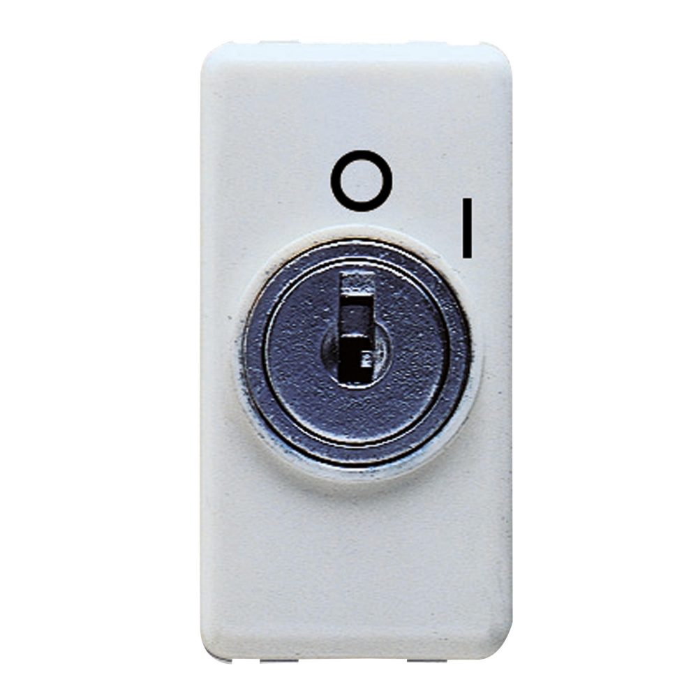 GW20005 - Interruptor bipolar 250v ac - 10ax - con llave - 1 módulo - system white Gewiss