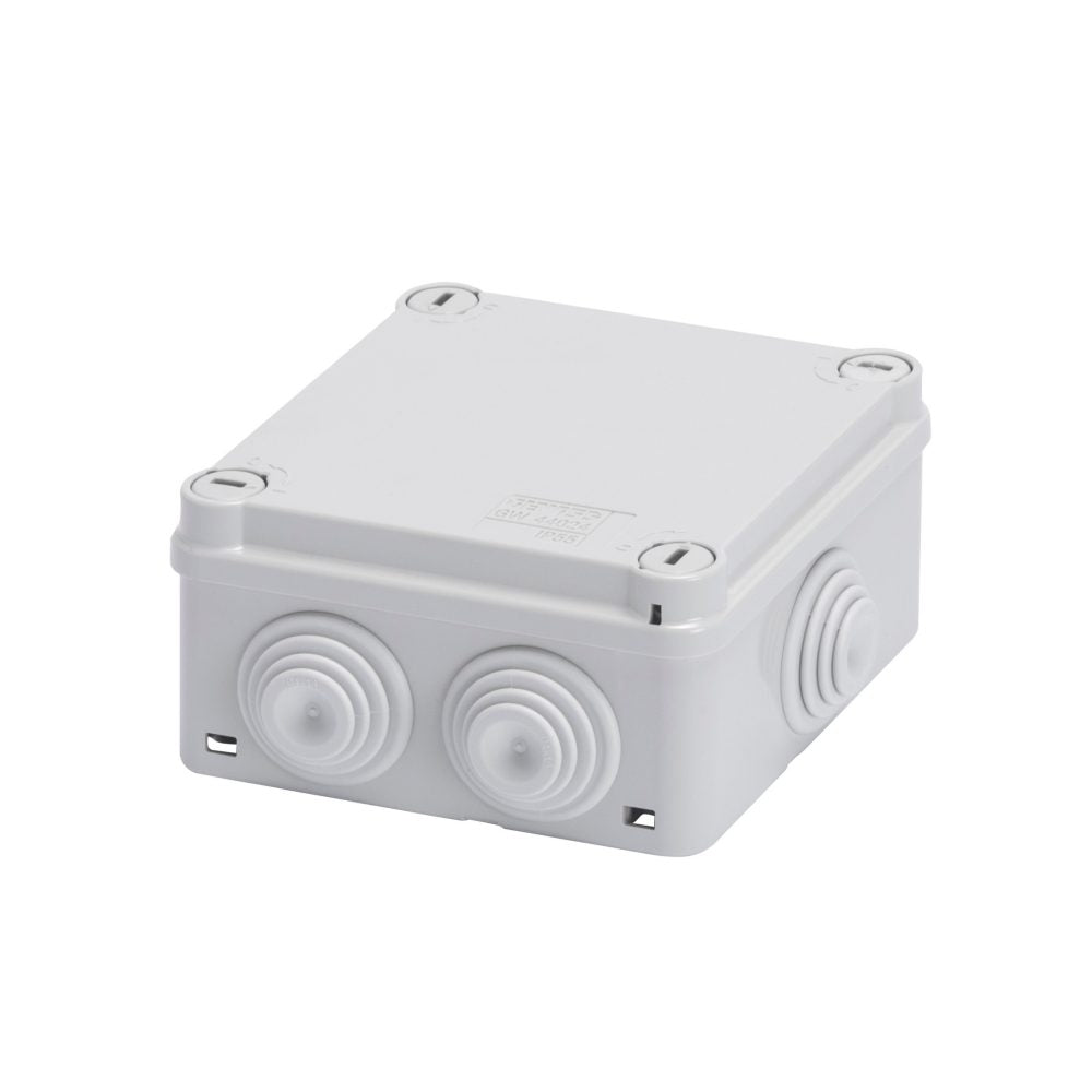 GW44024 - Caja de derivación con tapa baja y tornillos de 1/4 giro - ip55 - 100x100x50 - paredes con pasacables Gewiss