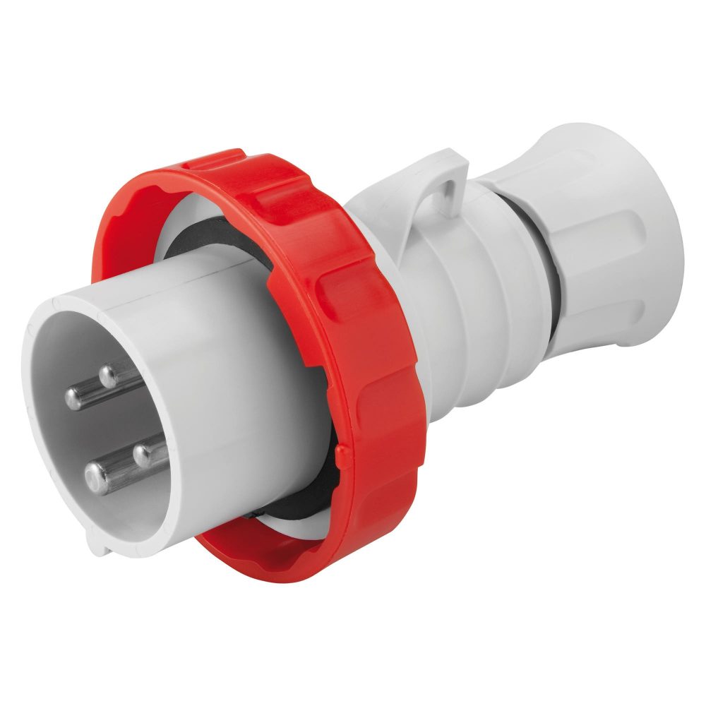 GW60030H - Clavija móvil recta hp - ip66/ip67/ip68/ip69 - 3p+t 16a 380-415v 50/60hz - rojo - 6h - conexionado de tornillo Gewiss
