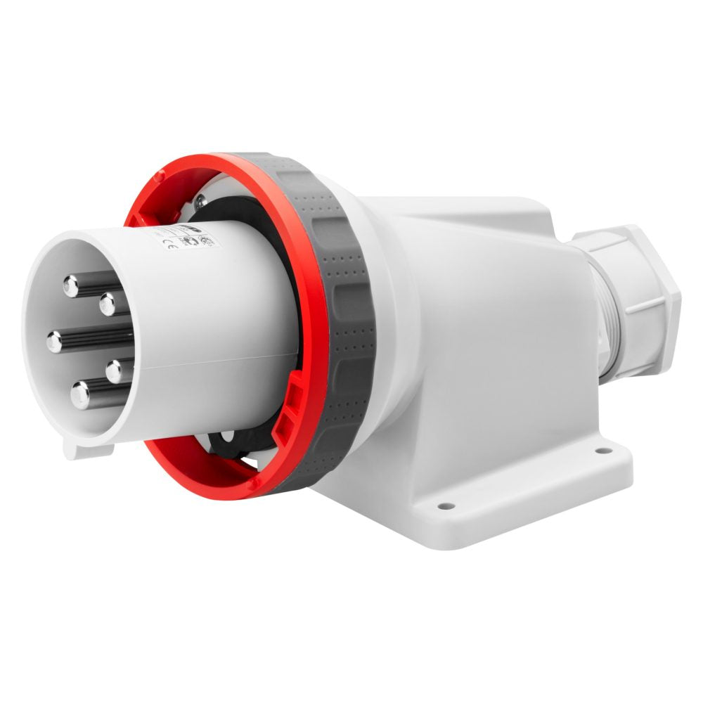 GW61452 - Clavija fija de pared a 90° - ip67 - 3p+t 63a 380-415v 50/60hz - rojo - 6h - apriete indirecto Gewiss