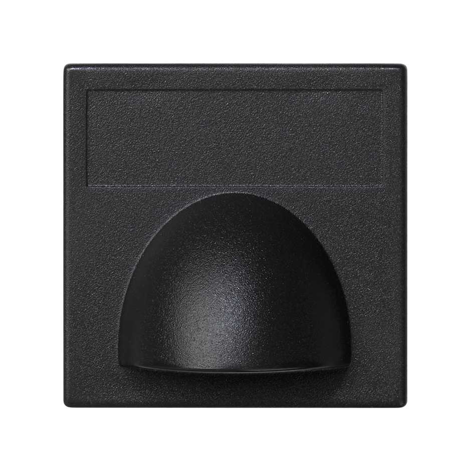 K10/14 - Placa embellecedora para salida de cableado de 1 elemento negro Simon K45