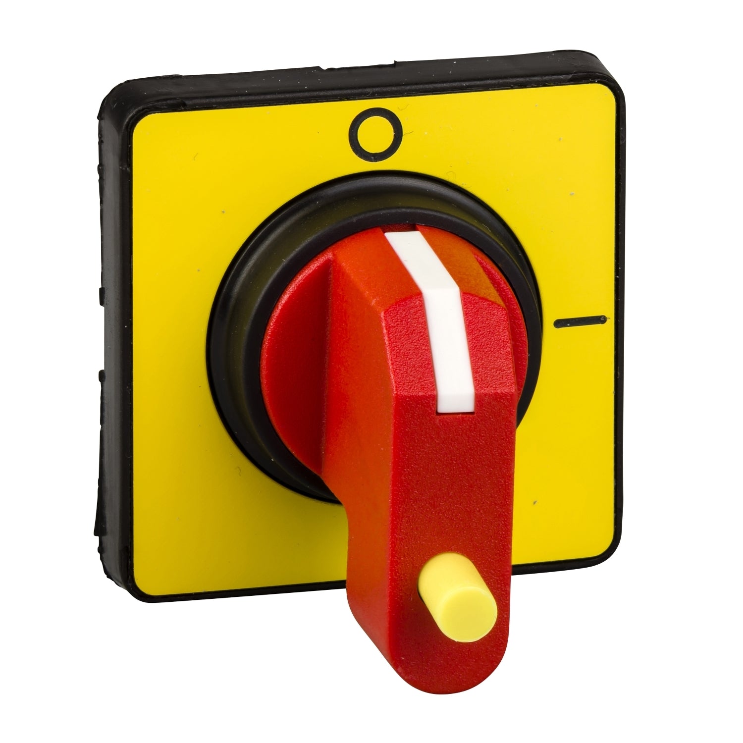 KCE1YZ - Palancas y placas frontales mango rojo frente amarillo 1 candado 4 tornillos de fijación