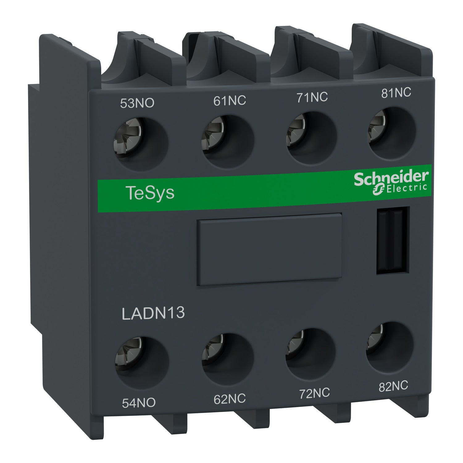LADN13 - Bloque de contactos auxiliar Tesys deca 1 NA + 3 NC montaje frontal terminales de abrazadera de tornillo Schneider