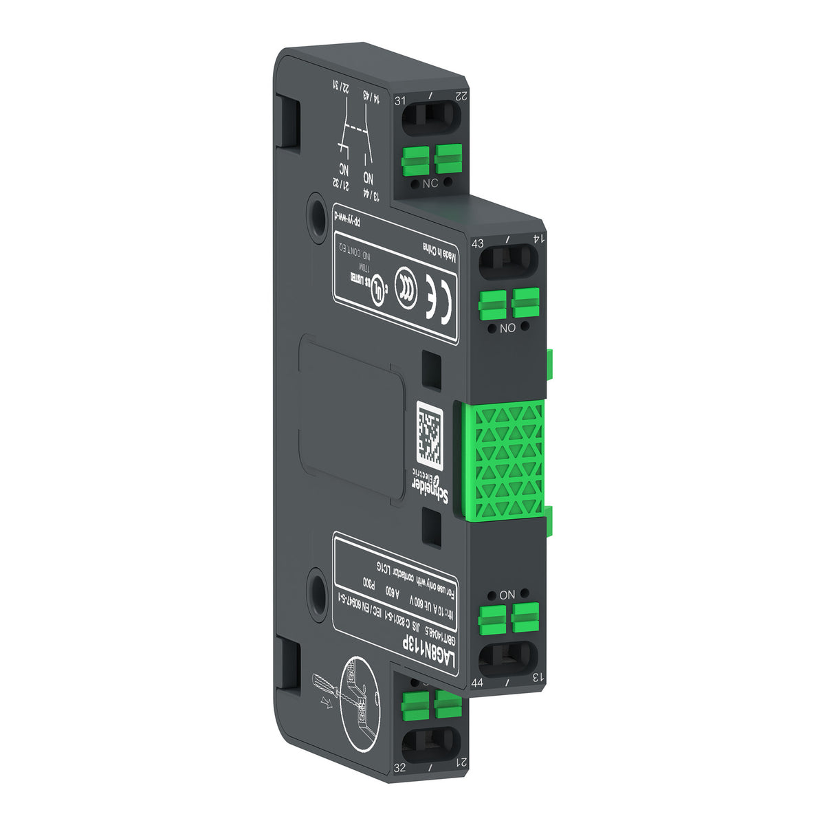 LAG8N113P Contacto auxiliar 1NO + 1NC Terminales de resorte R1 / L1 TeSys G Schneider