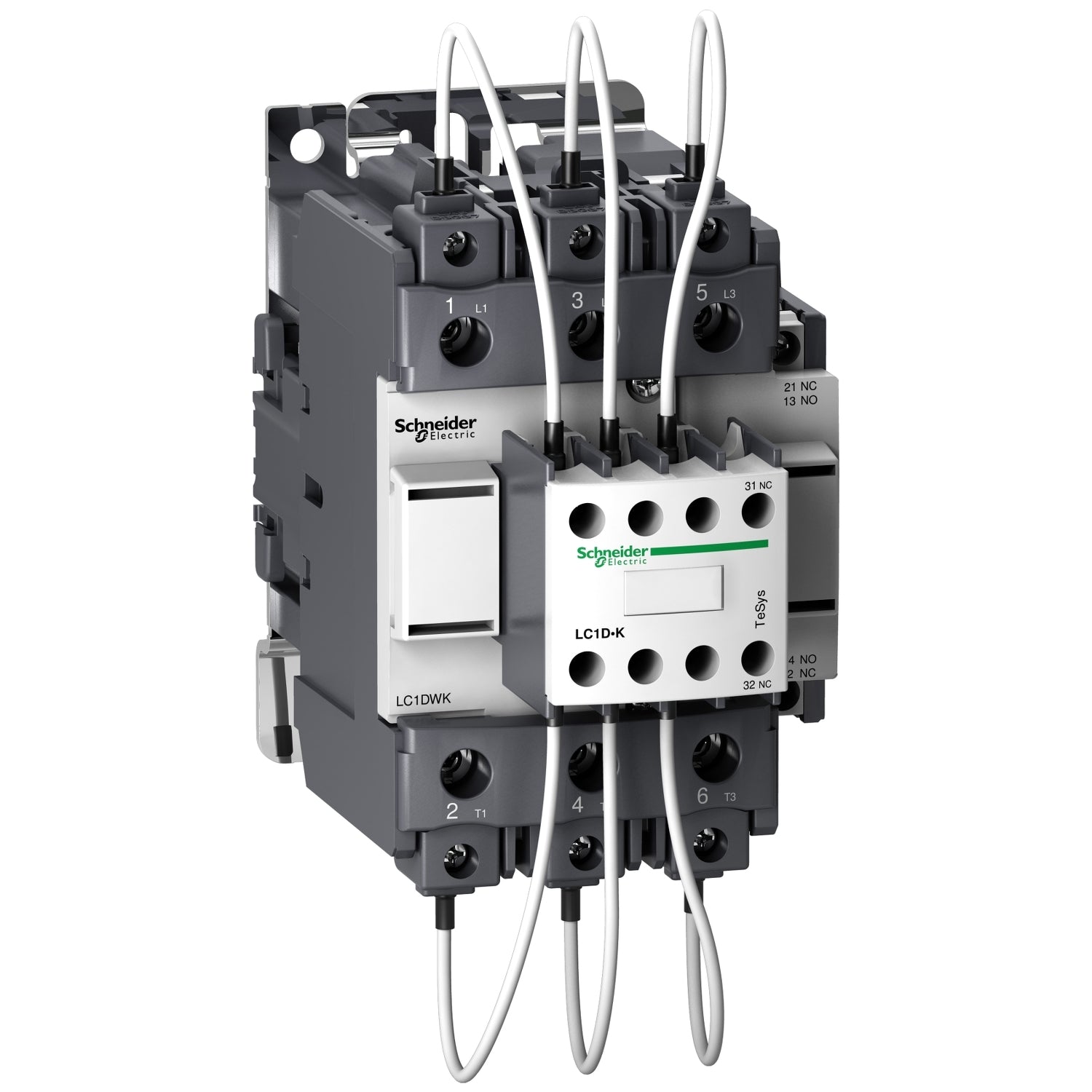 LC1DTK12P7 - Contactor TeSys LC1DT - 40KVAR-400V 3P+1NA+2NF 230V CA Schneider