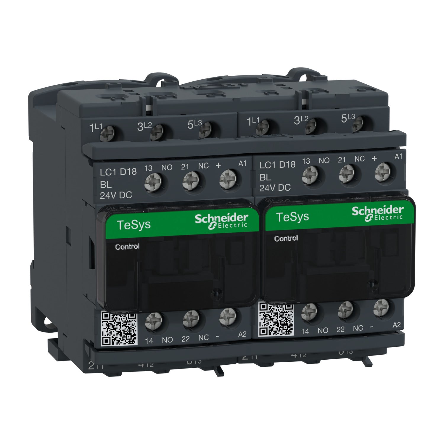 LC2D18BL - Inversor Tesys D - 3P(3 NA) - AC-3 - <= 440 V 18 A - 24 V CC bobina (bajo consumo) Schneider