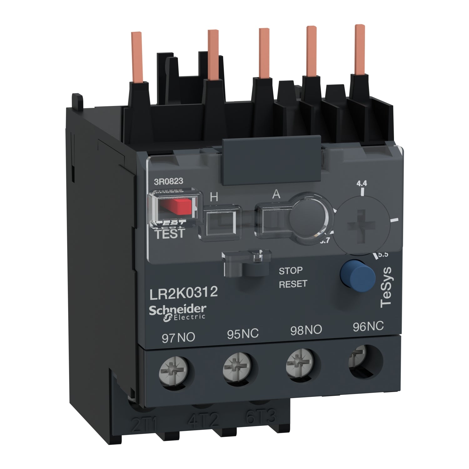 LR2K0312 - Relé térmico Schneider TeSys LR2K 3P 3.7-5.5A Clase 10A