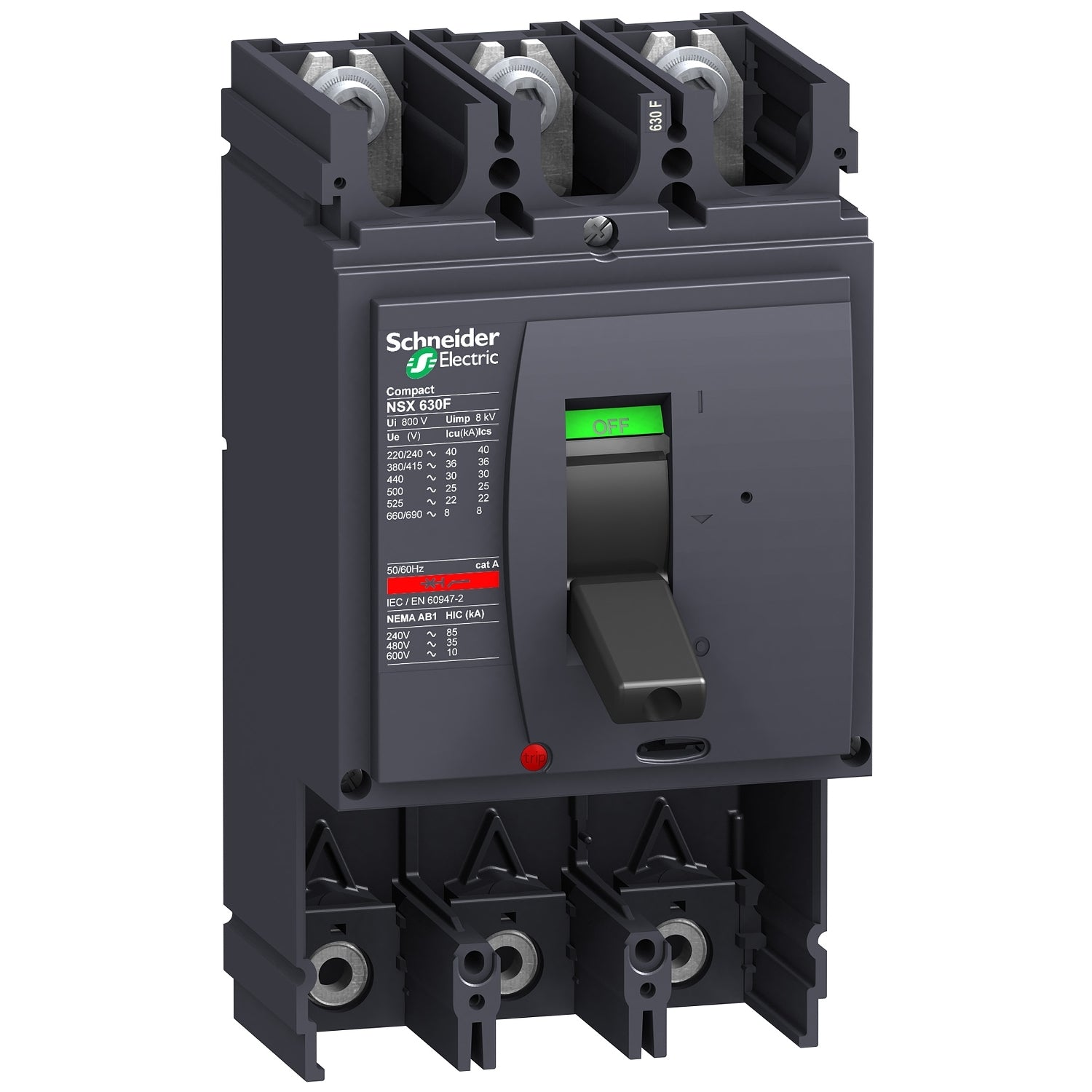 LV432803 - Bloque de Corte Caja Moldeada ComPacT NSX630N 50kA 3P 630A Schneider