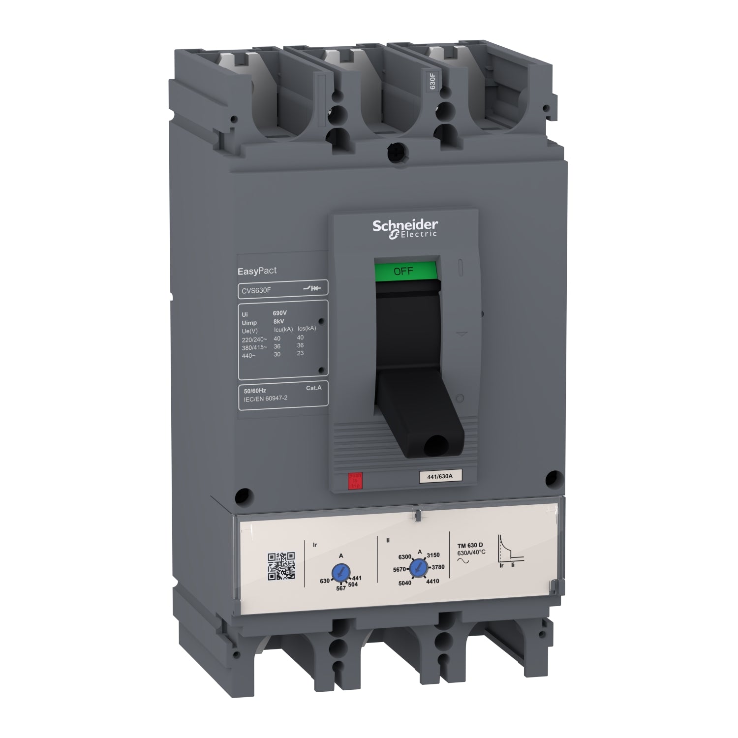 LV540306 - Interruptor Caja Moldeada Completo Easypact CVS400F TM400D 3P3R Schneider
