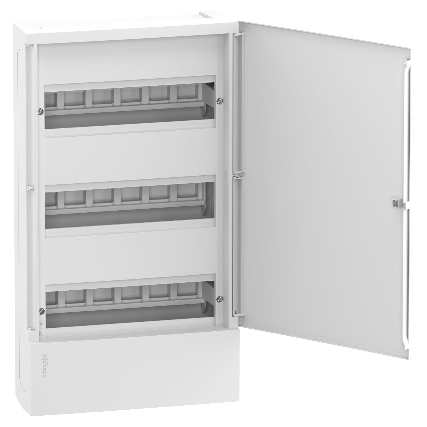 MIP10312 - Cuadro eléctrico superficie Resi9 MP 3 Filas x 12 Módulos + Puerta blanca Schneider