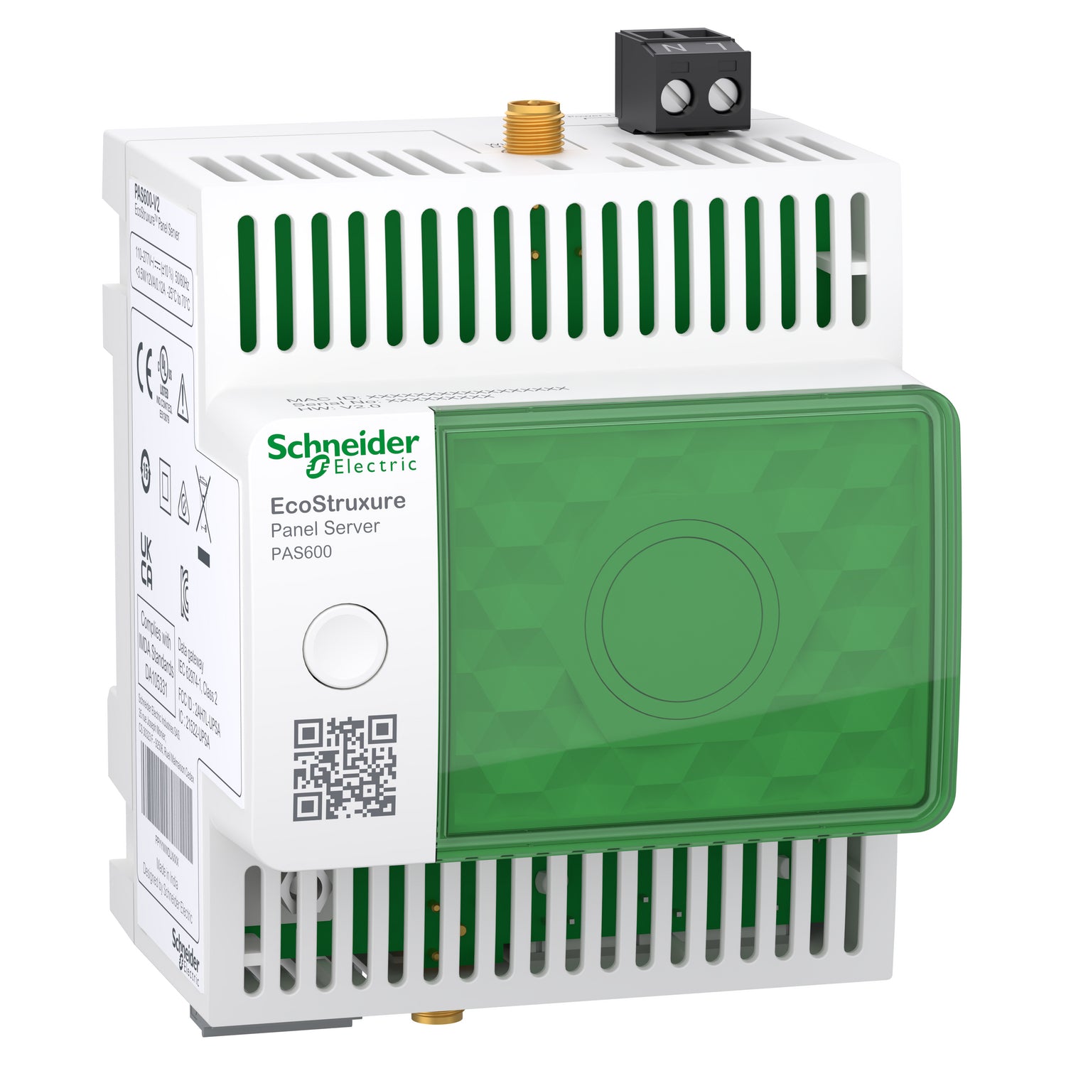 PAS600 - EcoStruxure Panel Server Universal concentrador inalámbrico y pasarela Modbus a 230V AC Schneider