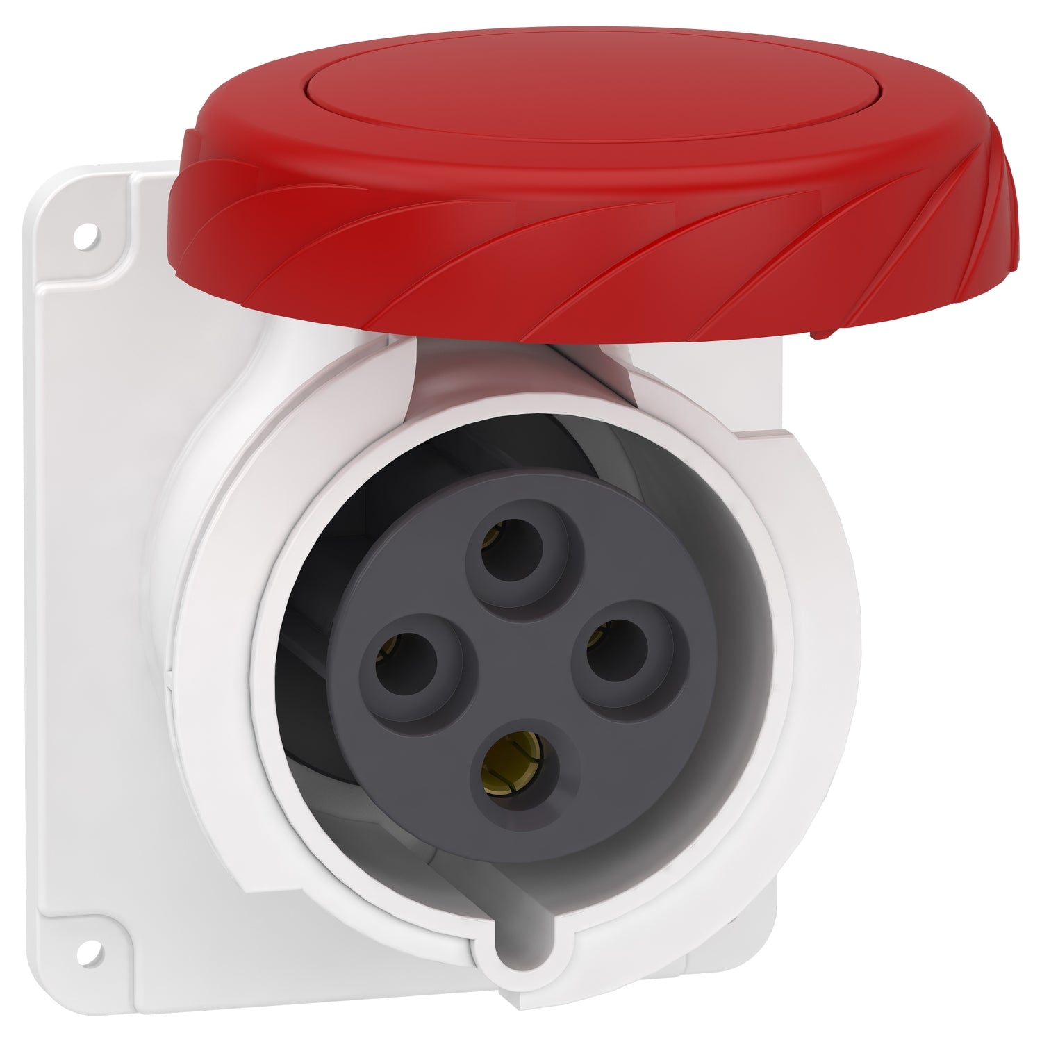 PKF32G734 - PratiKa socket - screw - straight - 32A - 3P + E - 380...415 V AC - panel Schneider