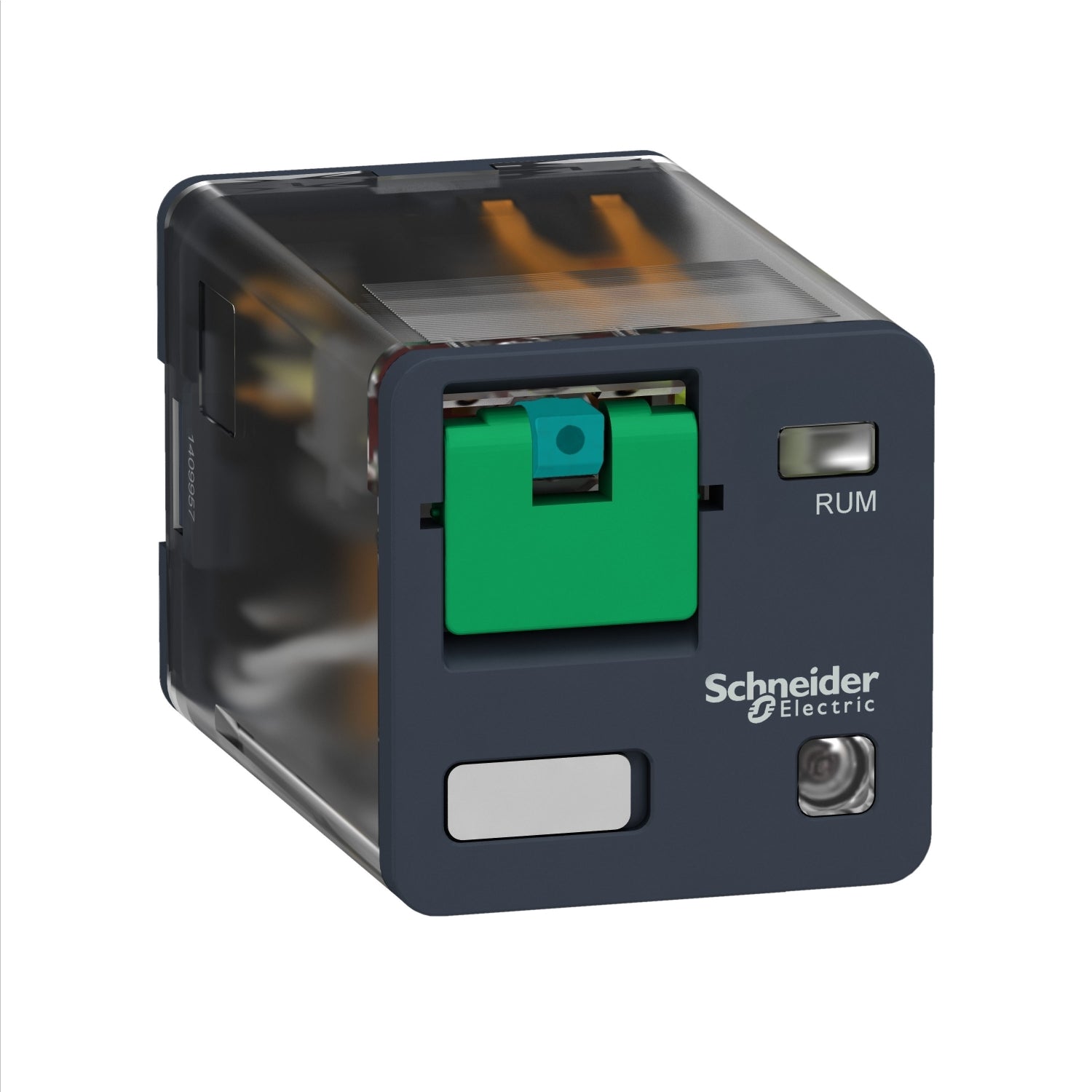 RUMC22BD - Relé Electromecánico universal 2CO 10A 24V CC Botón Test y Led Schneider