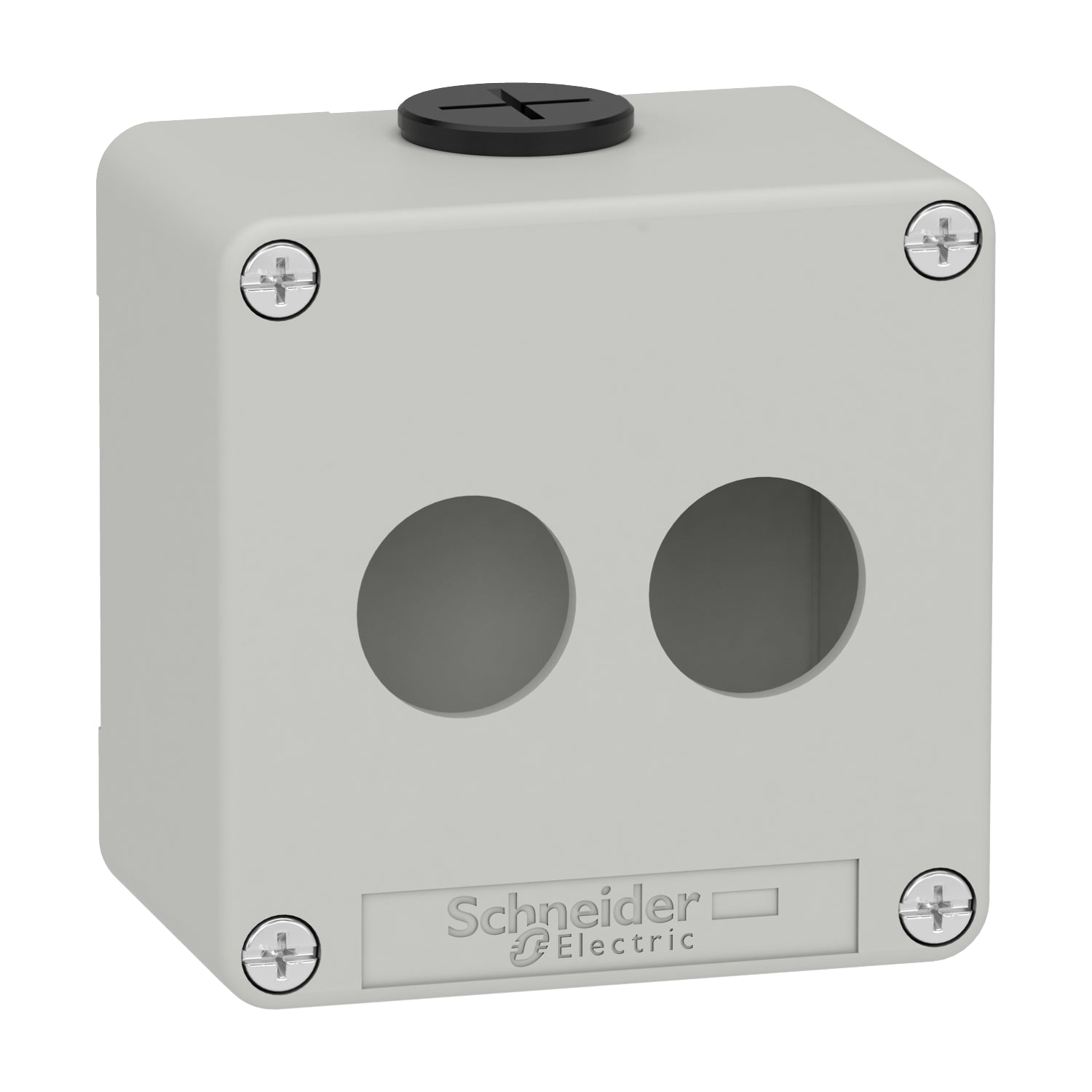XAPD1202 - Estación de control vacía Harmony XAP XB2 SL aleación de zinc gris M20 2 orificios 22mm 80 x 80 x 515 UL cULus Schneider