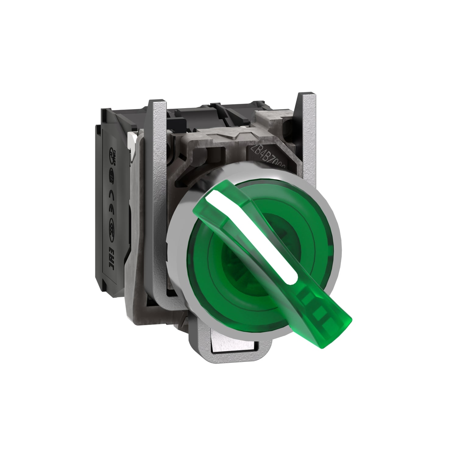 XB4BK123B5 - Selector luminoso Harmony XB4 - led 24v na+nc verde Schneider