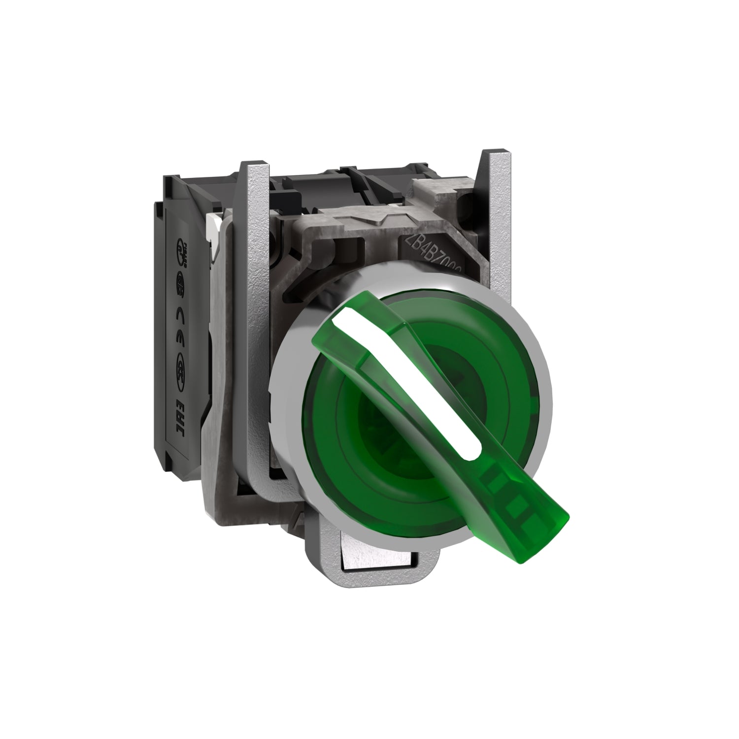 XB4BK123G5 - Selector luminoso led 120v na+nc verde Schneider