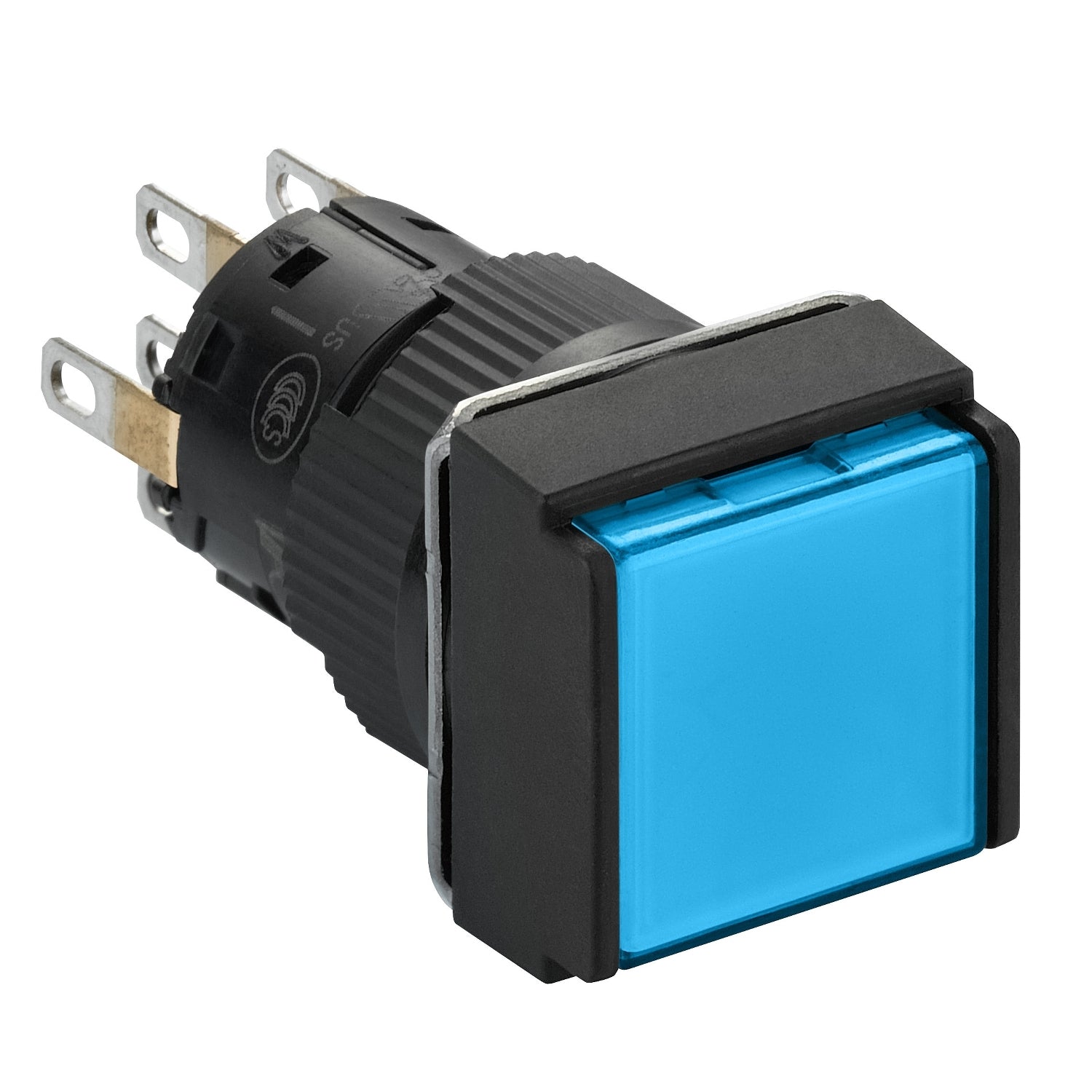XB6ECW6B2P - Pulsador luminoso cuadrado azul ø 16 - 2nanc - 24v Schneider