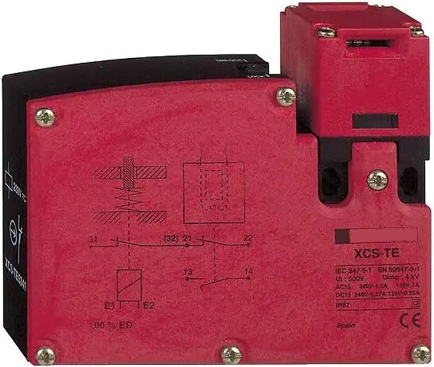 XCSTE7511 - Interruptor de seguridad plástico XCSTE, 2 NC, ruptura lenta, 1 entrada roscada Pg 11, 24 V Telemecanique