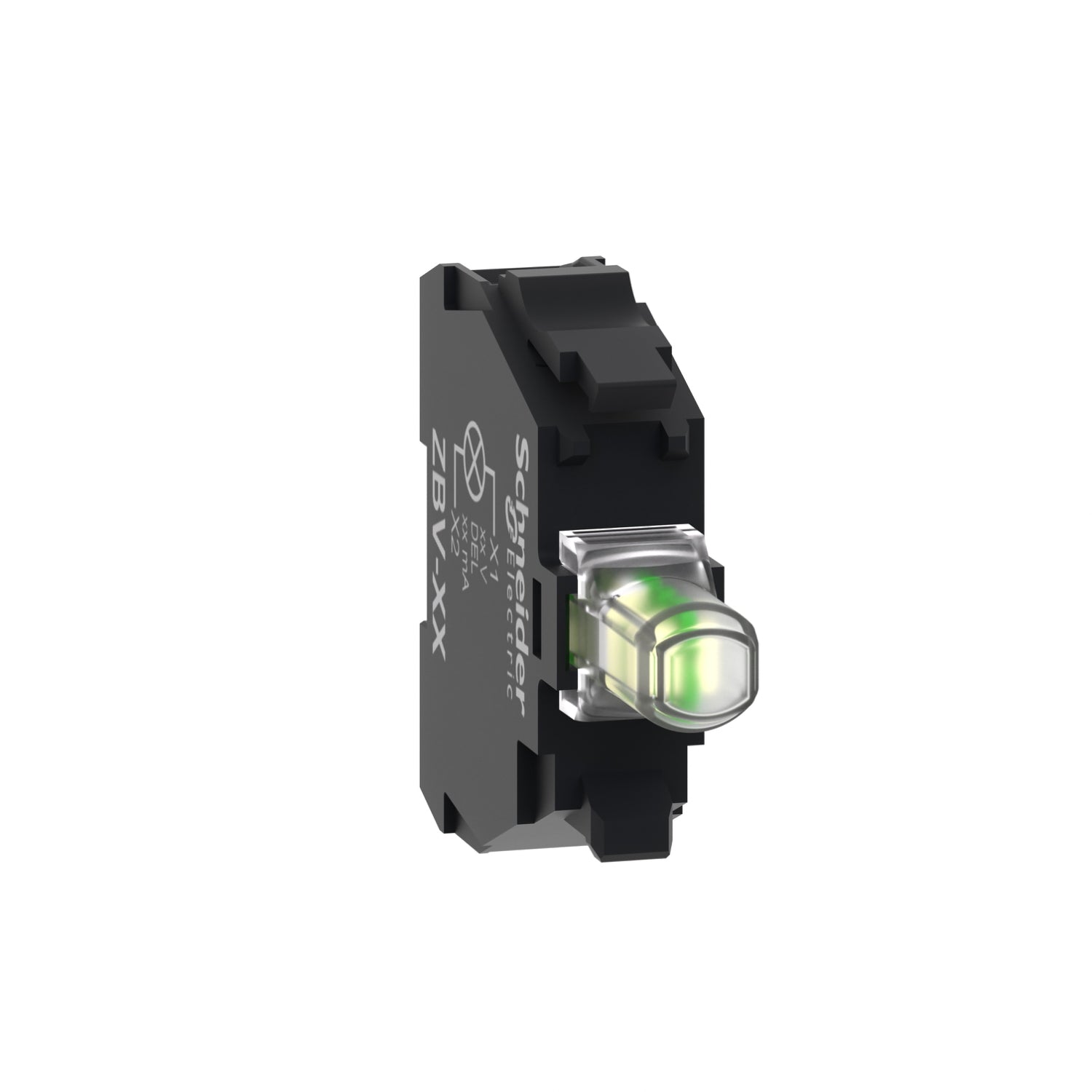 ZBVB1 - Bloque luminoso Harmony XB5 Harmony XB4 blanco para cabezal de 22mm LED universal bornes de tornillo 24V AC/DC Schneider